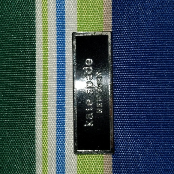 Kate Spade Striped Tri Fold Snap Wallet - Picture 2 of 11